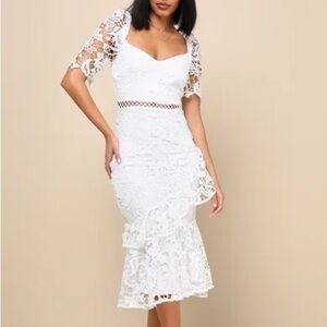 Lulus White Crochet Dress